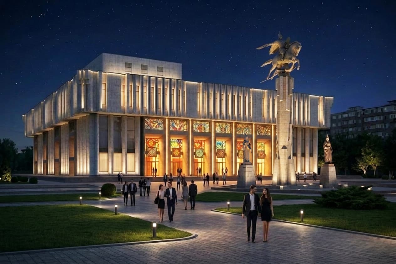 Philharmonic Square Bishkek — lighting concept